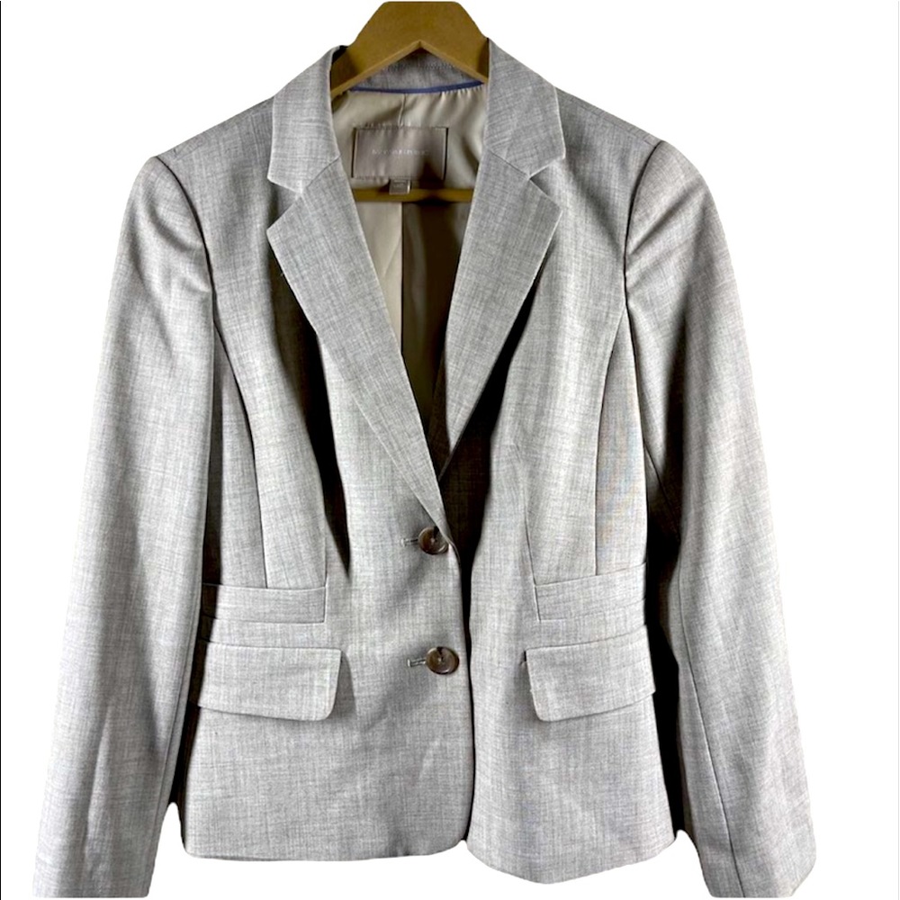 Banana Republic Tan Button Blazer, Classic, Casual, Lined, 4P